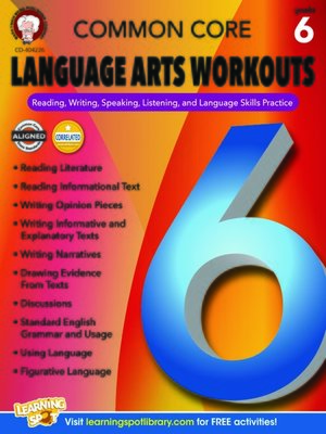 cover image of Common Core Language Arts Workouts, Grade 6